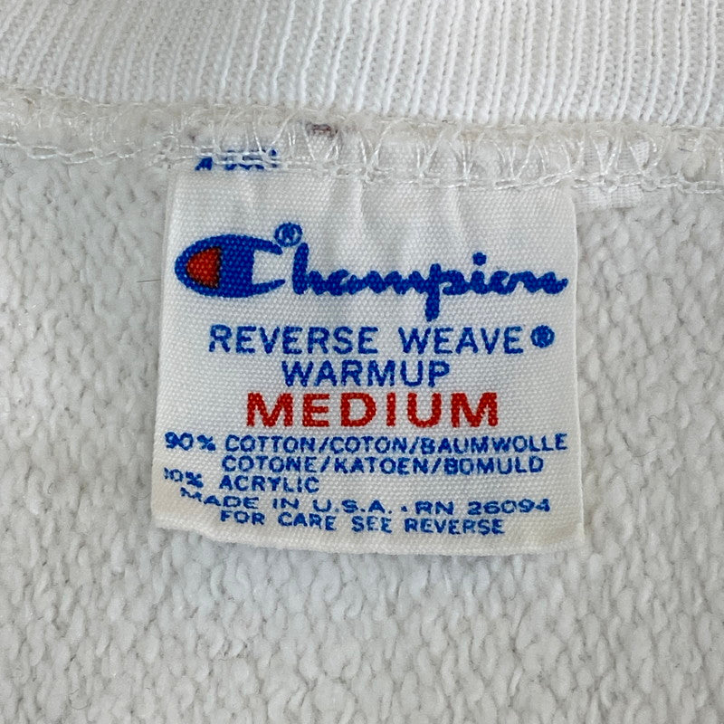 【中古品】【メンズ】 Champion チャンピオン 80's REVERSE WEAVE ROGER WILLIAMS SWEAT VINTAGE 80年代 リバースウィーブ ロジャーウィリアムズ スウェット 長袖 トップス トレーナー トリコタグ ヴィンテージ 145-251020-yy-08-tei サイズ：M カラー：ホワイト 万代Net店