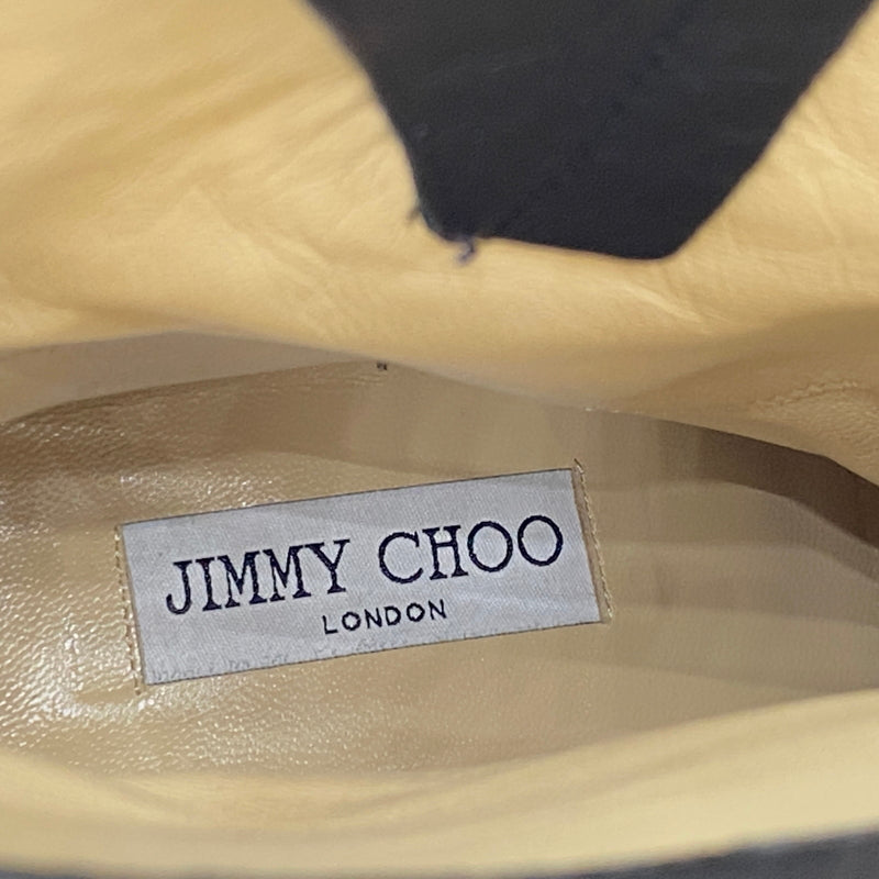 【中古品】【レディース】 JIMMY CHOO ジミーチュウ BIKER LEATHER BOOTS バイカー レザー ブーツ 靴 164-260819-sa-19-teih サイズ：34 カラー：ブラック 万代Net店