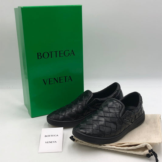 【中古品】【メンズ】 BOTTEGAVENETA ボッテガヴェネタ SAWYER SNEAKERS 775320V3HB0 ソーヤー スニーカー レザー 靴 スリッポン 183-251026-yy-06-fuz サイズ：26cm カラー：ブラック 万代Net店