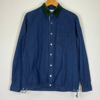 【中古品】【メンズ】 Sacai サカイ 16AW VELOUR COLLAR DRAWSTRING L/S SHIRT 16-01090M ベロアカラー ドローストリング ロングスリーブ シャツ トップス 長袖 140-251110-ts-03-tei サイズ：1 カラー：インディゴ 万代Net店