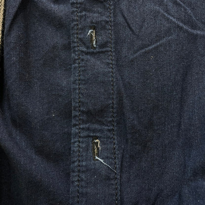 【中古品】【メンズ】 Sacai サカイ 16AW VELOUR COLLAR DRAWSTRING L/S SHIRT 16-01090M ベロアカラー ドローストリング ロングスリーブ シャツ トップス 長袖 140-251110-ts-03-tei サイズ：1 カラー：インディゴ 万代Net店