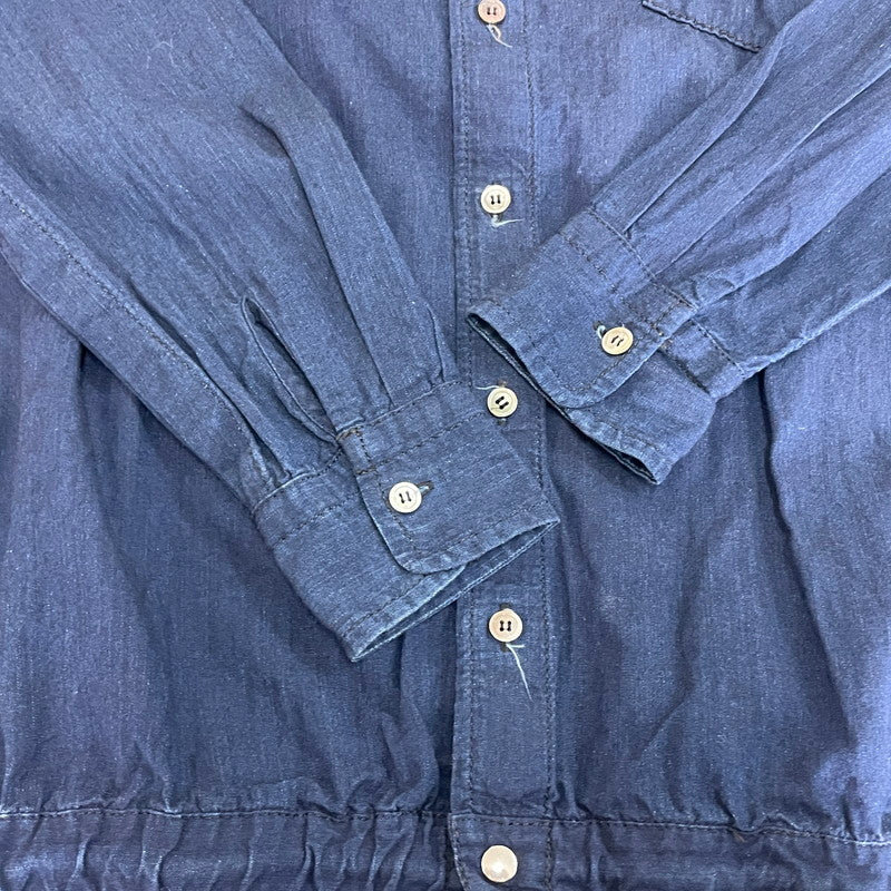 【中古品】【メンズ】 Sacai サカイ 16AW VELOUR COLLAR DRAWSTRING L/S SHIRT 16-01090M ベロアカラー ドローストリング ロングスリーブ シャツ トップス 長袖 140-251110-ts-03-tei サイズ：1 カラー：インディゴ 万代Net店