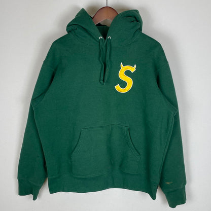 【中古品】【メンズ】 Supreme シュプリーム 22AW S LOGO HOODED SWEAT SHIRT S ロゴ フーデッド スウェットシャツ トップス プルオーバーパーカー 149-251218-yy-10-tei サイズ：S カラー：ダーク グリーン 万代Net店