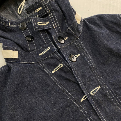 【中古品】【メンズ】 Buzz Rickson's バズリクソンズ U.S. NAVY DENIM GAS PROTECTIVE PARKA BR11703 ユーエス ネイビー デニム ガス プロテクティブ パーカー ライトアウター 米海軍 プルオーバーデニムジャケット 145-251024-ks-10-tei サイズ：表記サイズなし カラー：インディゴ 万代Net店