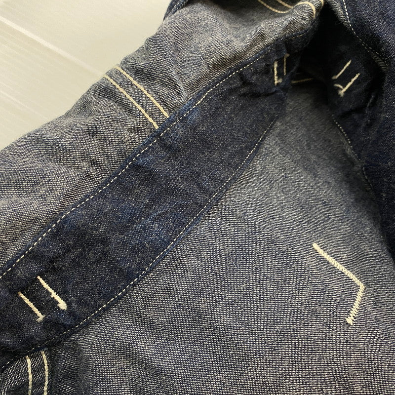 【中古品】【メンズ】 Buzz Rickson's バズリクソンズ U.S. NAVY DENIM GAS PROTECTIVE PARKA BR11703 ユーエス ネイビー デニム ガス プロテクティブ パーカー ライトアウター 米海軍 プルオーバーデニムジャケット 145-251024-ks-10-tei サイズ：表記サイズなし カラー：インディゴ 万代Net店