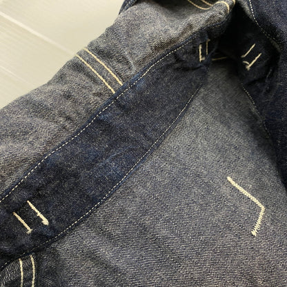 【中古品】【メンズ】 Buzz Rickson's バズリクソンズ U.S. NAVY DENIM GAS PROTECTIVE PARKA BR11703 ユーエス ネイビー デニム ガス プロテクティブ パーカー ライトアウター 米海軍 プルオーバーデニムジャケット 145-251024-ks-10-tei サイズ：表記サイズなし カラー：インディゴ 万代Net店