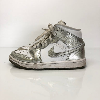 【中古品】【レディース】 NIKE ナイキ FN5031-100 WMNS AIR JORDAN 1 MID SE 靴 シューズ スニーカー 160-260904-AS-4-hon サイズ：23cm カラー：シルバー/ホワイト 万代Net店