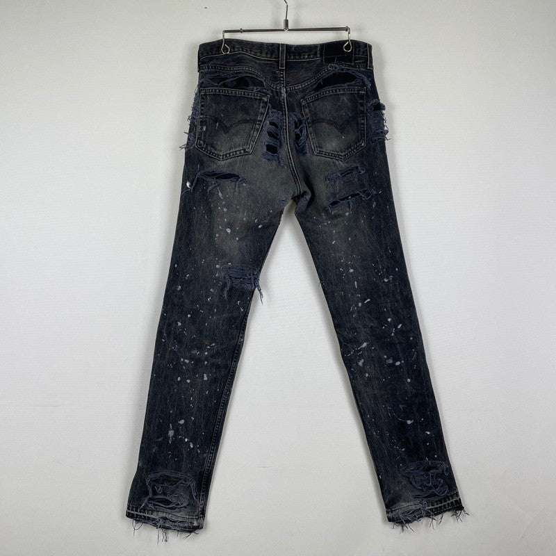 【中古品】【メンズ】 INNOCENCE NYC イノセンス BUTTON FLY DAMAGE DESIGN DENIM PANTS INDELE01 ボタンフライ ダメージ デザイン デニムパンツ ボトムス ジーンズ 153-251024-ks-14-tei サイズ：32 カラー：ブラック 万代Net店