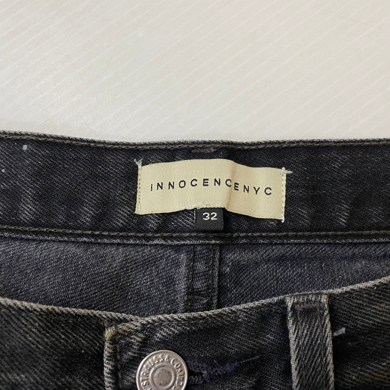 【中古品】【メンズ】 INNOCENCE NYC イノセンス BUTTON FLY DAMAGE DESIGN DENIM PANTS INDELE01 ボタンフライ ダメージ デザイン デニムパンツ ボトムス ジーンズ 153-251024-ks-14-tei サイズ：32 カラー：ブラック 万代Net店