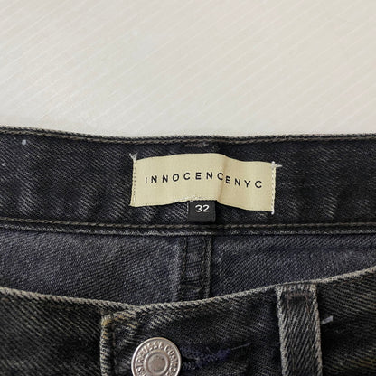 【中古品】【メンズ】 INNOCENCE NYC イノセンス BUTTON FLY DAMAGE DESIGN DENIM PANTS INDELE01 ボタンフライ ダメージ デザイン デニムパンツ ボトムス ジーンズ 153-251024-ks-14-tei サイズ：32 カラー：ブラック 万代Net店