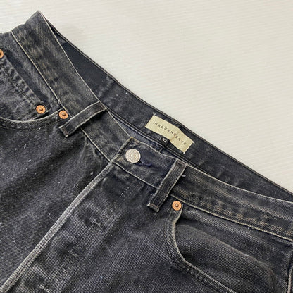 【中古品】【メンズ】 INNOCENCE NYC イノセンス BUTTON FLY DAMAGE DESIGN DENIM PANTS INDELE01 ボタンフライ ダメージ デザイン デニムパンツ ボトムス ジーンズ 153-251024-ks-14-tei サイズ：32 カラー：ブラック 万代Net店