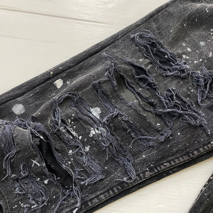 【中古品】【メンズ】 INNOCENCE NYC イノセンス BUTTON FLY DAMAGE DESIGN DENIM PANTS INDELE01 ボタンフライ ダメージ デザイン デニムパンツ ボトムス ジーンズ 153-251024-ks-14-tei サイズ：32 カラー：ブラック 万代Net店