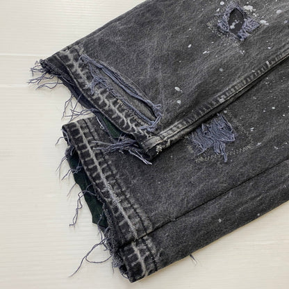 【中古品】【メンズ】 INNOCENCE NYC イノセンス BUTTON FLY DAMAGE DESIGN DENIM PANTS INDELE01 ボタンフライ ダメージ デザイン デニムパンツ ボトムス ジーンズ 153-251024-ks-14-tei サイズ：32 カラー：ブラック 万代Net店