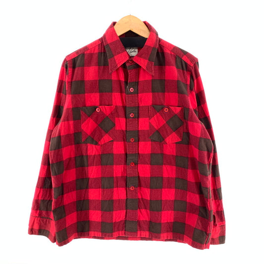 【中古品】【メンズ】 NEEDLES ニードルス COTTON LS CHECK SHIRT コットン長袖チェックシャツ ブランド 古着 141-260425-gm-19-fuz サイズ：M カラー：レッド 万代Net店