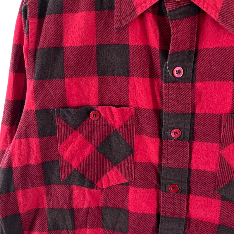 【中古品】【メンズ】 NEEDLES ニードルス COTTON LS CHECK SHIRT コットン長袖チェックシャツ ブランド 古着 141-260425-gm-19-fuz サイズ：M カラー：レッド 万代Net店