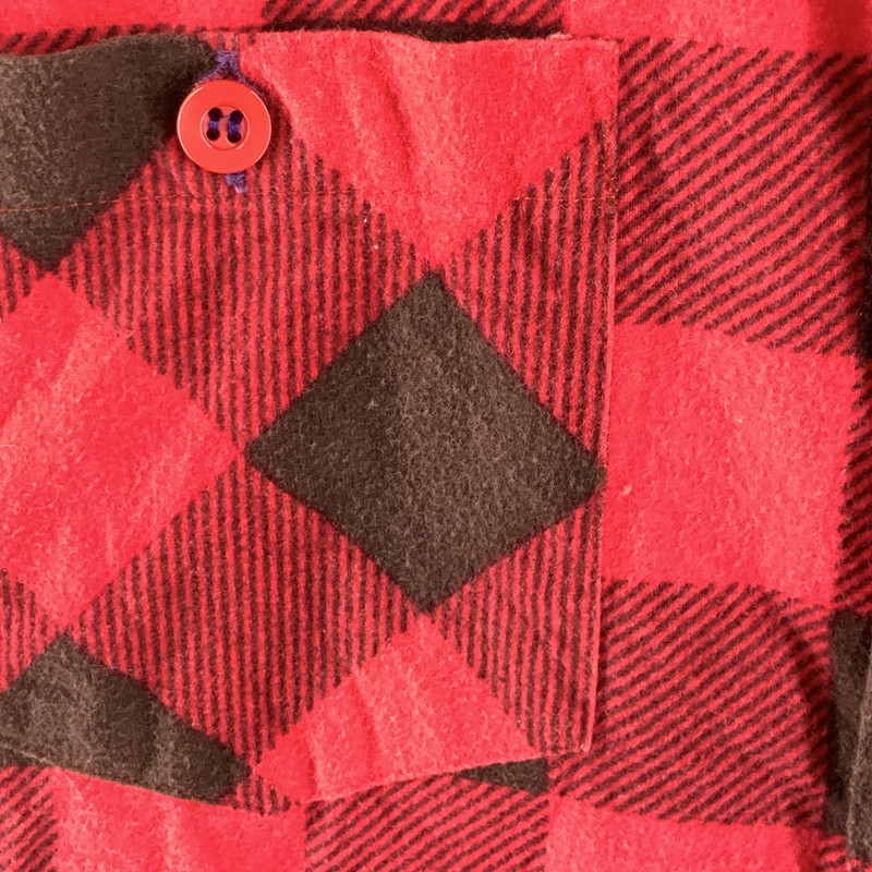 【中古品】【メンズ】 NEEDLES ニードルス COTTON LS CHECK SHIRT コットン長袖チェックシャツ ブランド 古着 141-260425-gm-19-fuz サイズ：M カラー：レッド 万代Net店