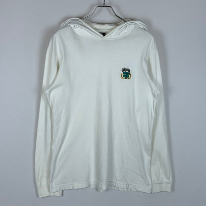 【中古品】【メンズ】 STUSSY ステューシー EMBROIDERED LOGO DETAIL PULLOVER HOODIE エンブロイダリード ロゴ ディテイル プルオーバー フーディ トップス パーカー 142-260124-yy-10-tei サイズ：M カラー：ホワイト 万代Net店