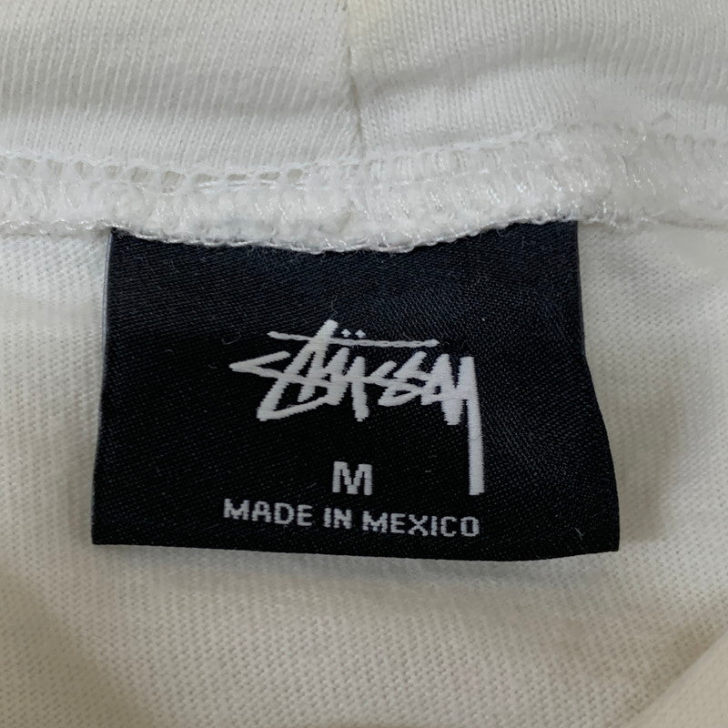 【中古品】【メンズ】 STUSSY ステューシー EMBROIDERED LOGO DETAIL PULLOVER HOODIE エンブロイダリード ロゴ ディテイル プルオーバー フーディ トップス パーカー 142-260124-yy-10-tei サイズ：M カラー：ホワイト 万代Net店