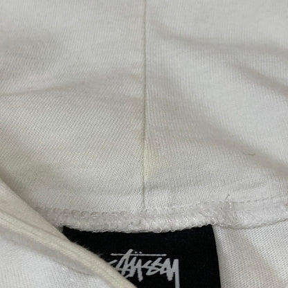 【中古品】【メンズ】 STUSSY ステューシー EMBROIDERED LOGO DETAIL PULLOVER HOODIE エンブロイダリード ロゴ ディテイル プルオーバー フーディ トップス パーカー 142-260124-yy-10-tei サイズ：M カラー：ホワイト 万代Net店