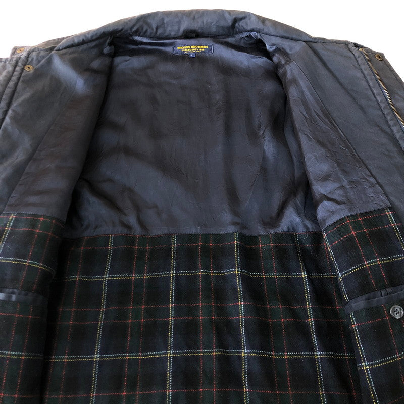 【中古品】【メンズ】 Brooks Brothers ブルックスブラザーズ 80's CHECK LINER STANDNECK COTTON JACKET チェックライナー スタンドネック コットンジャケット ライトアウター 145-251102-yy-18-tei サイズ：L カラー：ネイビー 万代Net店