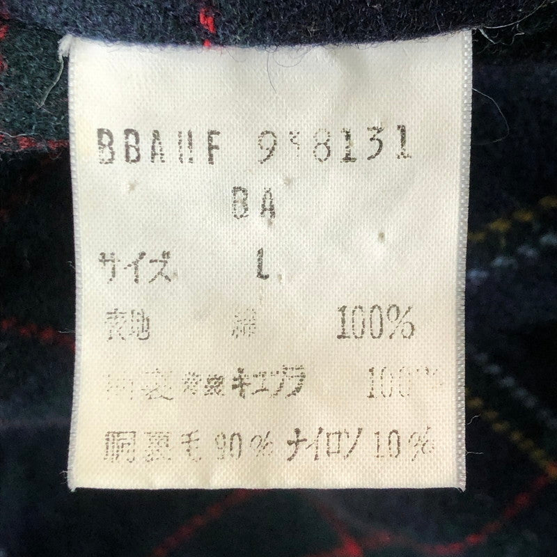 【中古品】【メンズ】 Brooks Brothers ブルックスブラザーズ 80's CHECK LINER STANDNECK COTTON JACKET チェックライナー スタンドネック コットンジャケット ライトアウター 145-251102-yy-18-tei サイズ：L カラー：ネイビー 万代Net店