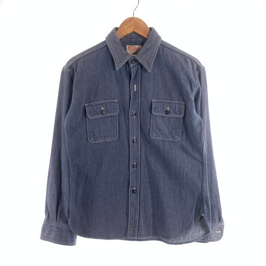 【中古品】【メンズ】 DELUXEWARE COTTON WORK LS SHIRT デラックスウェア コットンワーク長袖シャツ デニム トップス ブランド 古着 145-260725-gm-30-fuzh サイズ：不明 カラー：インディゴ 万代Net店