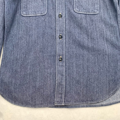 【中古品】【メンズ】 DELUXEWARE COTTON WORK LS SHIRT デラックスウェア コットンワーク長袖シャツ デニム トップス ブランド 古着 145-260725-gm-30-fuzh サイズ：不明 カラー：インディゴ 万代Net店