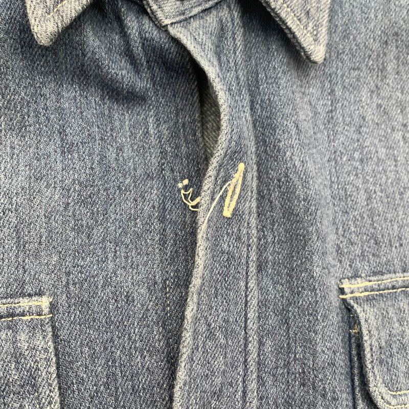 【中古品】【メンズ】 DELUXEWARE COTTON WORK LS SHIRT デラックスウェア コットンワーク長袖シャツ デニム トップス ブランド 古着 145-260725-gm-30-fuzh サイズ：不明 カラー：インディゴ 万代Net店