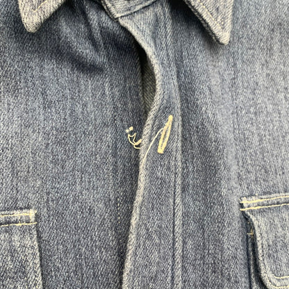【中古品】【メンズ】 DELUXEWARE COTTON WORK LS SHIRT デラックスウェア コットンワーク長袖シャツ デニム トップス ブランド 古着 145-260725-gm-30-fuzh サイズ：不明 カラー：インディゴ 万代Net店
