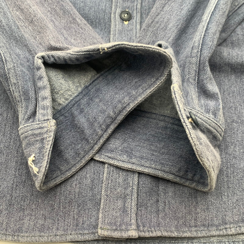 【中古品】【メンズ】 DELUXEWARE COTTON WORK LS SHIRT デラックスウェア コットンワーク長袖シャツ デニム トップス ブランド 古着 145-260725-gm-30-fuzh サイズ：不明 カラー：インディゴ 万代Net店