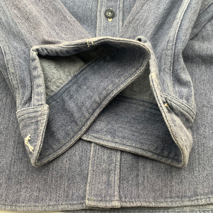 【中古品】【メンズ】 DELUXEWARE COTTON WORK LS SHIRT デラックスウェア コットンワーク長袖シャツ デニム トップス ブランド 古着 145-260725-gm-30-fuzh サイズ：不明 カラー：インディゴ 万代Net店