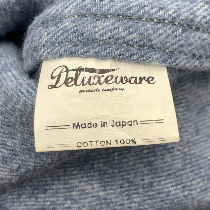 【中古品】【メンズ】 DELUXEWARE COTTON WORK LS SHIRT デラックスウェア コットンワーク長袖シャツ デニム トップス ブランド 古着 145-260725-gm-30-fuzh サイズ：不明 カラー：インディゴ 万代Net店