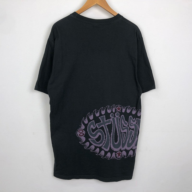 【中古品】【メンズ】 STUSSY ステューシー WAVE OVAL TEE PIGMENT DYED ウェーブ オーバル Tシャツ ピグメント ダイ 半袖 トップス 142-251120-yy-09-fuz サイズ：M カラー：ブラック 万代Net店