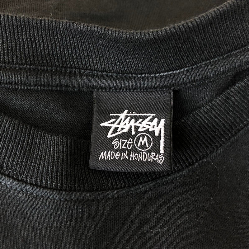 【中古品】【メンズ】 STUSSY ステューシー WAVE OVAL TEE PIGMENT DYED ウェーブ オーバル Tシャツ ピグメント ダイ 半袖 トップス 142-251120-yy-09-fuz サイズ：M カラー：ブラック 万代Net店
