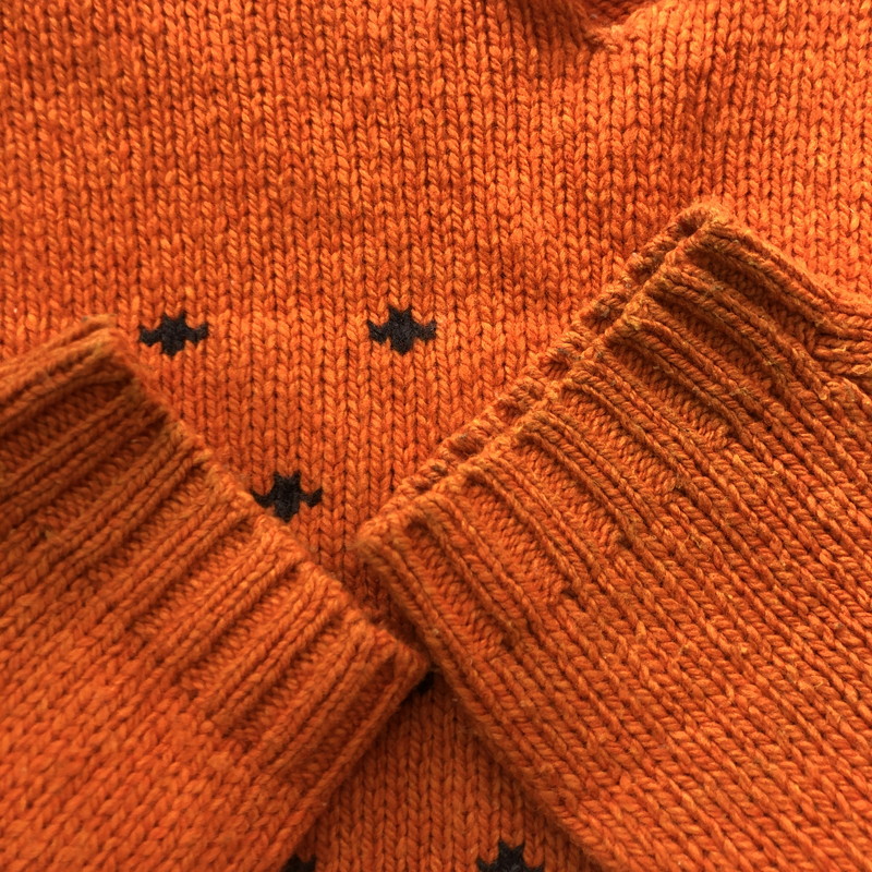 【中古品】【メンズ】 STUSSY ステューシー ROLL NECK FAIRISLE SWEATER 117251 ロールネック フェアアイル セーター 長袖 トップス ニット 142-251024-yy-01-tei サイズ：M カラー：オレンジ 万代Net店