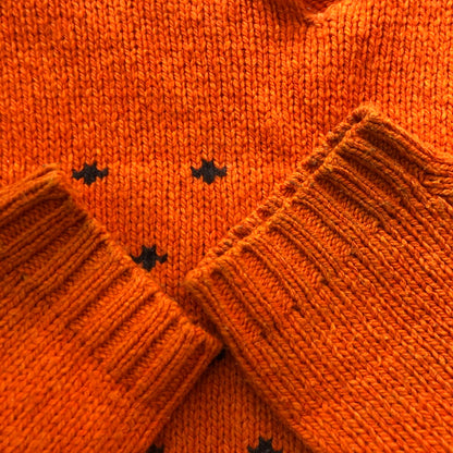 【中古品】【メンズ】 STUSSY ステューシー ROLL NECK FAIRISLE SWEATER 117251 ロールネック フェアアイル セーター 長袖 トップス ニット 142-251024-yy-01-tei サイズ：M カラー：オレンジ 万代Net店