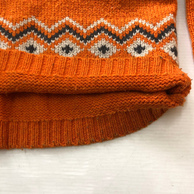 【中古品】【メンズ】 STUSSY ステューシー ROLL NECK FAIRISLE SWEATER 117251 ロールネック フェアアイル セーター 長袖 トップス ニット 142-251024-yy-01-tei サイズ：M カラー：オレンジ 万代Net店