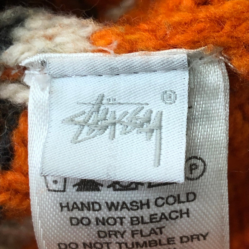 【中古品】【メンズ】 STUSSY ステューシー ROLL NECK FAIRISLE SWEATER 117251 ロールネック フェアアイル セーター 長袖 トップス ニット 142-251024-yy-01-tei サイズ：M カラー：オレンジ 万代Net店