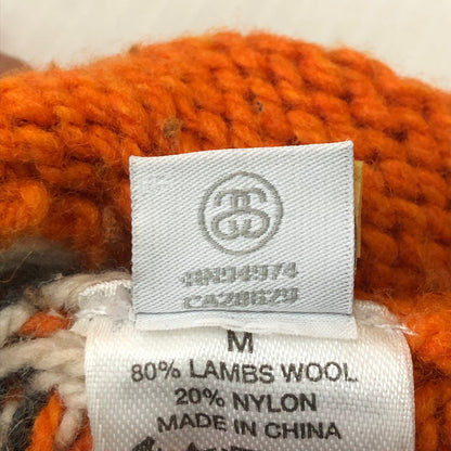 【中古品】【メンズ】 STUSSY ステューシー ROLL NECK FAIRISLE SWEATER 117251 ロールネック フェアアイル セーター 長袖 トップス ニット 142-251024-yy-01-tei サイズ：M カラー：オレンジ 万代Net店