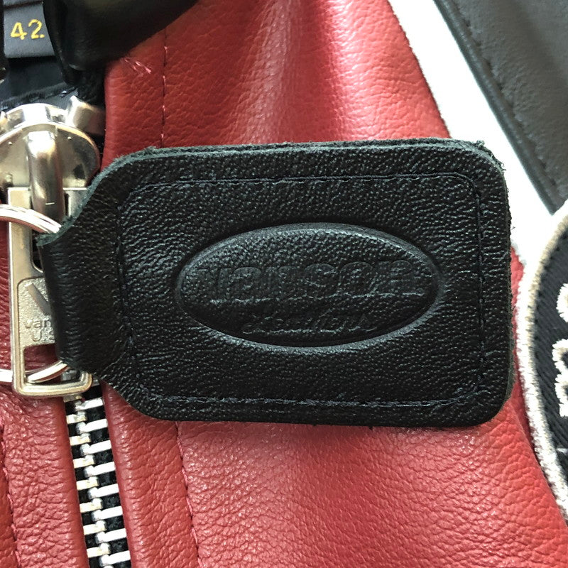 【中古品】【メンズ】 VANSON バンソン × MASTERMIND マスターマインド 別注 コラボ STAR LEATHER RIDERES JACKET MW24C12-BL102 スター レザー ライダースジャケット アウター 145-251028-yo-24-tei サイズ：42 カラー：ブラック 万代Net店