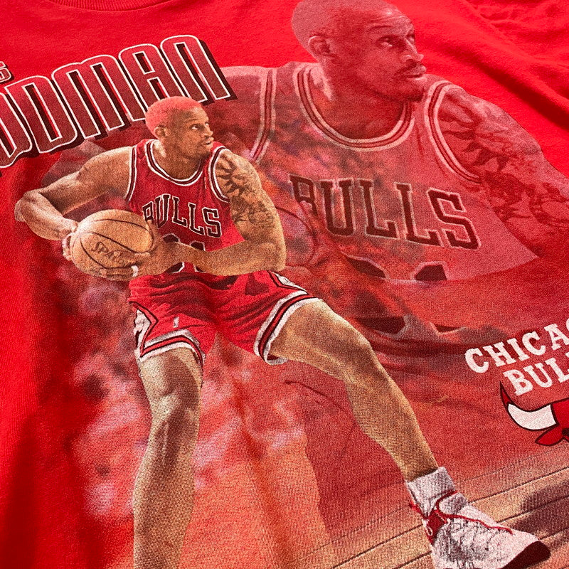 【中古品】【メンズ】 PROPLAYER プロ プレイヤー 90's DENNIS RODMAN TEE 90年代 デニス ロッドマン Tシャツ 半袖 トップス 145-260731-sa-01-tei サイズ：14/16 カラー：レッド 万代Net店