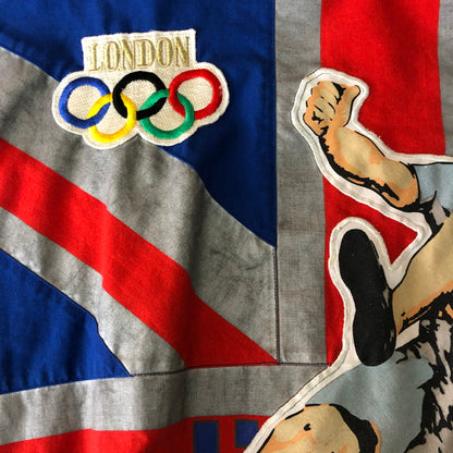 【中古品】【メンズ】 adidas アディダス 80's LONDON OLYMPIC PULLOVER SWEATSHIRT VINTAGE 80年代 ロンドンオリンピック プルオーバー スウェットシャツ 長袖 トップス トレーナー ヴィンテージ 145-251102-yy-21-tei サイズ：M カラー：ブルー 万代Net店