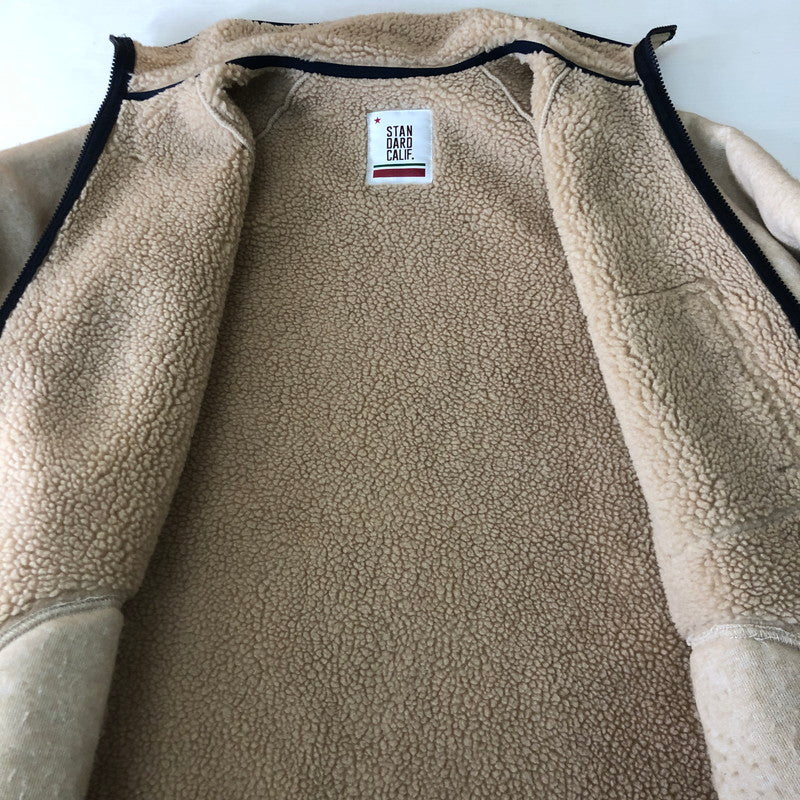 【中古品】【メンズ】 STANDARD CALIFORNIA スタンダードカリフォルニア STEADY FLEECE JACKET ステディ フリース ジャケット ライトアウター 140-251103-yo-02-tei サイズ：XL カラー：ベージュ 万代Net店