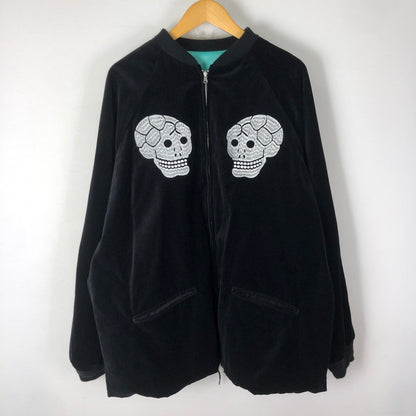 【中古品】【メンズ】 CLOVERU クローバル × PENNEY'S ぺニーズ 別注 コラボ SKULL&TIGER REVERSIBLE JACKET スカル アンド タイガー リバーシブル ジャケット ライトアウター 145-251028-yo-19-fuz サイズ：XL カラー：ブラック 万代Net店