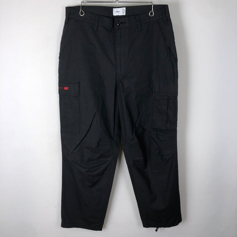 【中古品】【メンズ】 WTAPS ダブルタップス 24AW MILT9601 TROUSERS COTTON. RIPSTOP PANTS 242WVDT-PTM01 トラウザーズ コットン リップストップ パンツ ボトムス 153-251028-yo-27-tei サイズ：3 カラー：ブラック 万代Net店