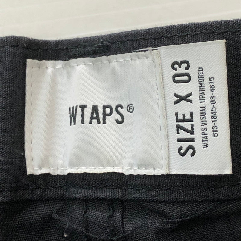 【中古品】【メンズ】 WTAPS ダブルタップス 24AW MILT9601 TROUSERS COTTON. RIPSTOP PANTS 242WVDT-PTM01 トラウザーズ コットン リップストップ パンツ ボトムス 153-251028-yo-27-tei サイズ：3 カラー：ブラック 万代Net店