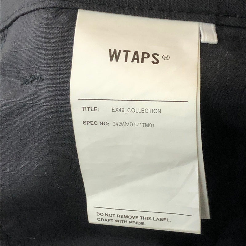 【中古品】【メンズ】 WTAPS ダブルタップス 24AW MILT9601 TROUSERS COTTON. RIPSTOP PANTS 242WVDT-PTM01 トラウザーズ コットン リップストップ パンツ ボトムス 153-251028-yo-27-tei サイズ：3 カラー：ブラック 万代Net店