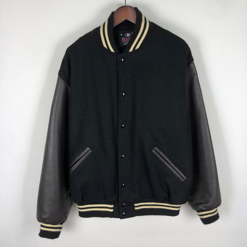 【中古品】【メンズ】 GAME SPORTSWEAR ゲームスポーツウェア WOOL LEATHER VARSITY JACKET ウール レザー バーシティ ジャケット アウター 145-251028-yo-18-tei サイズ：L カラー：ブラック 万代Net店