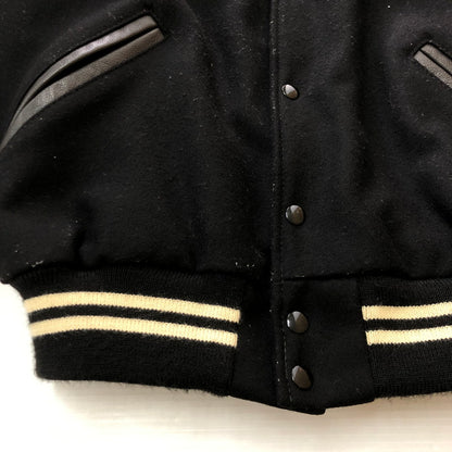 【中古品】【メンズ】 GAME SPORTSWEAR ゲームスポーツウェア WOOL LEATHER VARSITY JACKET ウール レザー バーシティ ジャケット アウター 145-251028-yo-18-tei サイズ：L カラー：ブラック 万代Net店