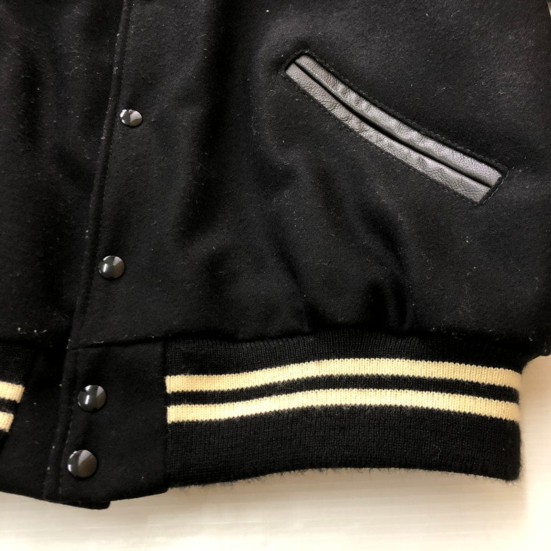 【中古品】【メンズ】 GAME SPORTSWEAR ゲームスポーツウェア WOOL LEATHER VARSITY JACKET ウール レザー バーシティ ジャケット アウター 145-251028-yo-18-tei サイズ：L カラー：ブラック 万代Net店